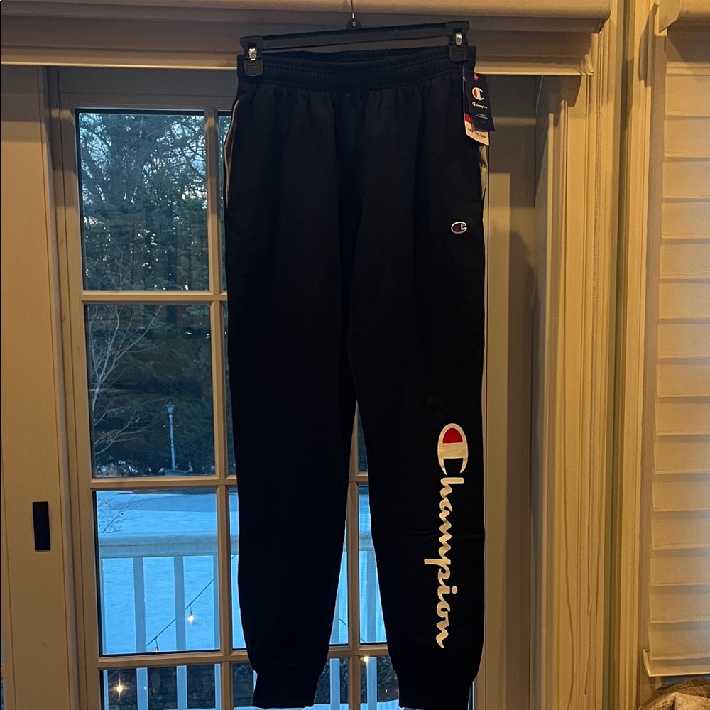 Champion navy Sweatpants with Logo Detail